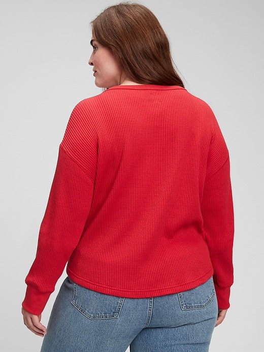 Image number 7 showing, Slouchy Waffle-Knit T-Shirt