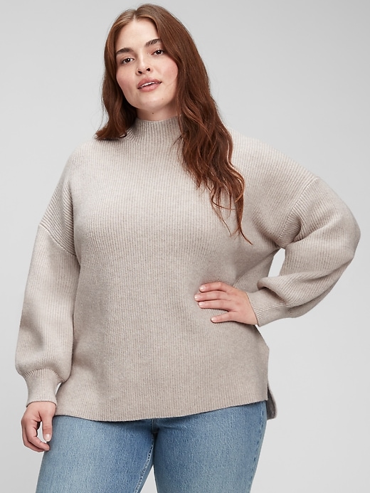 Image number 6 showing, Oversized Funnel-Neck Sweater