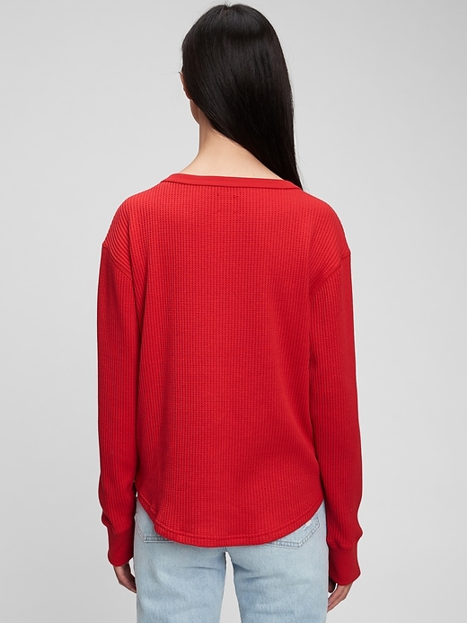 Image number 5 showing, Slouchy Waffle-Knit T-Shirt
