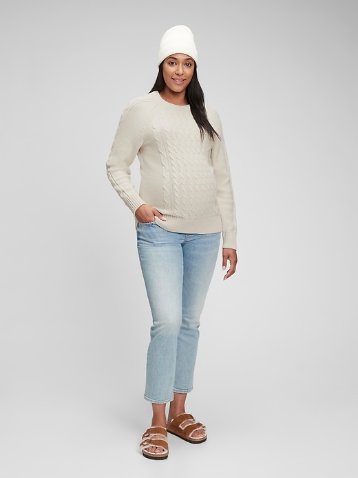 Image number 5 showing, Maternity Cable Knit Sweater