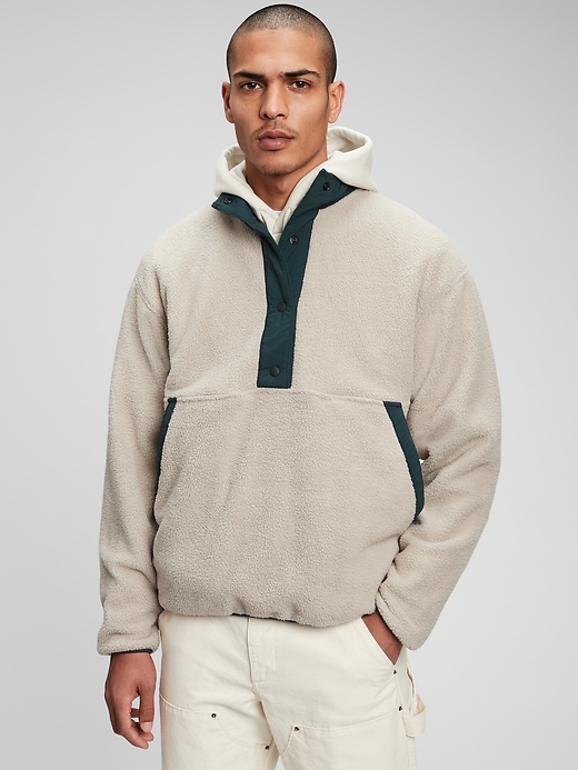 Image number 3 showing, Sherpa Snap-Button Sweatshirt