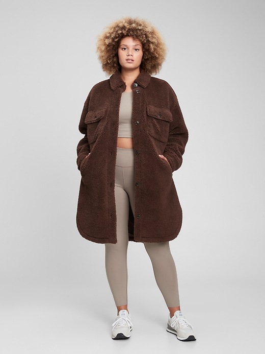 Image number 1 showing, Oversized Sherpa Shirt Jacket