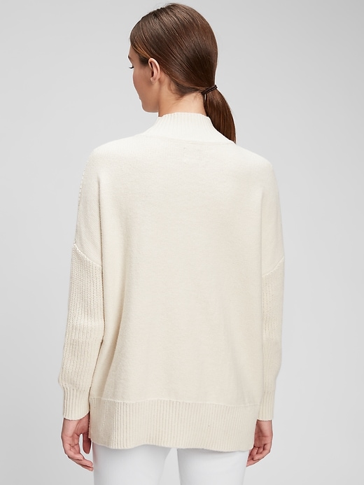 Image number 5 showing, Cable Knit Mockneck Sweater