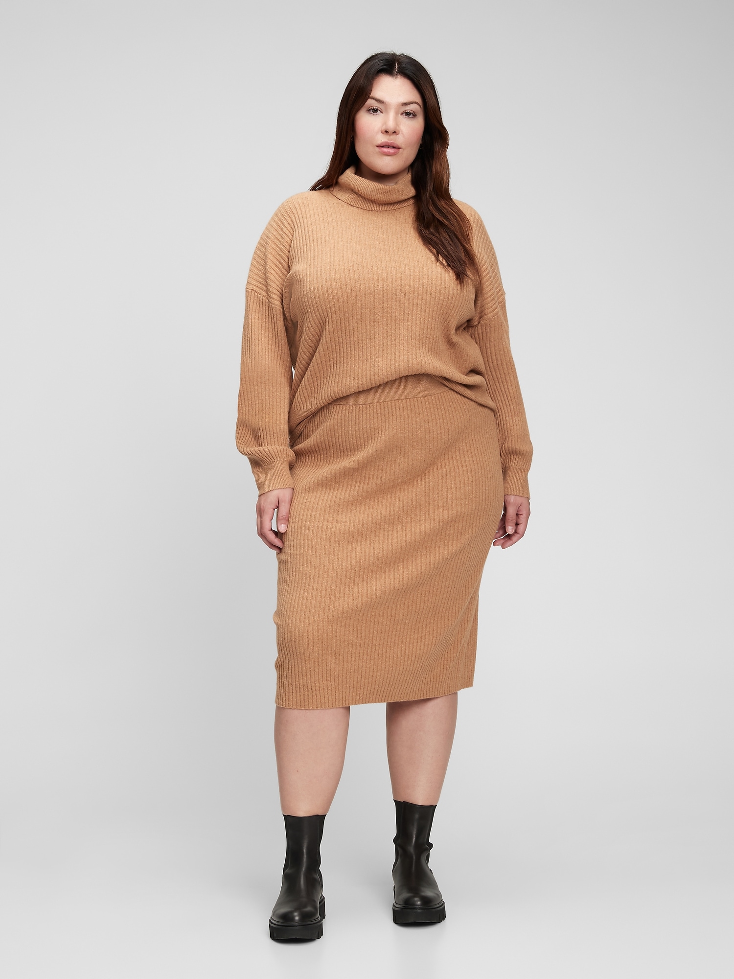 brown sweater skirt
