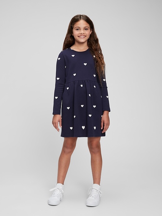 Kids Ponte Babydoll Print Dress