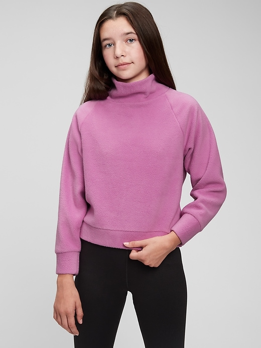 Image number 2 showing, Kids Fleece Turtleneck Sweatshirt