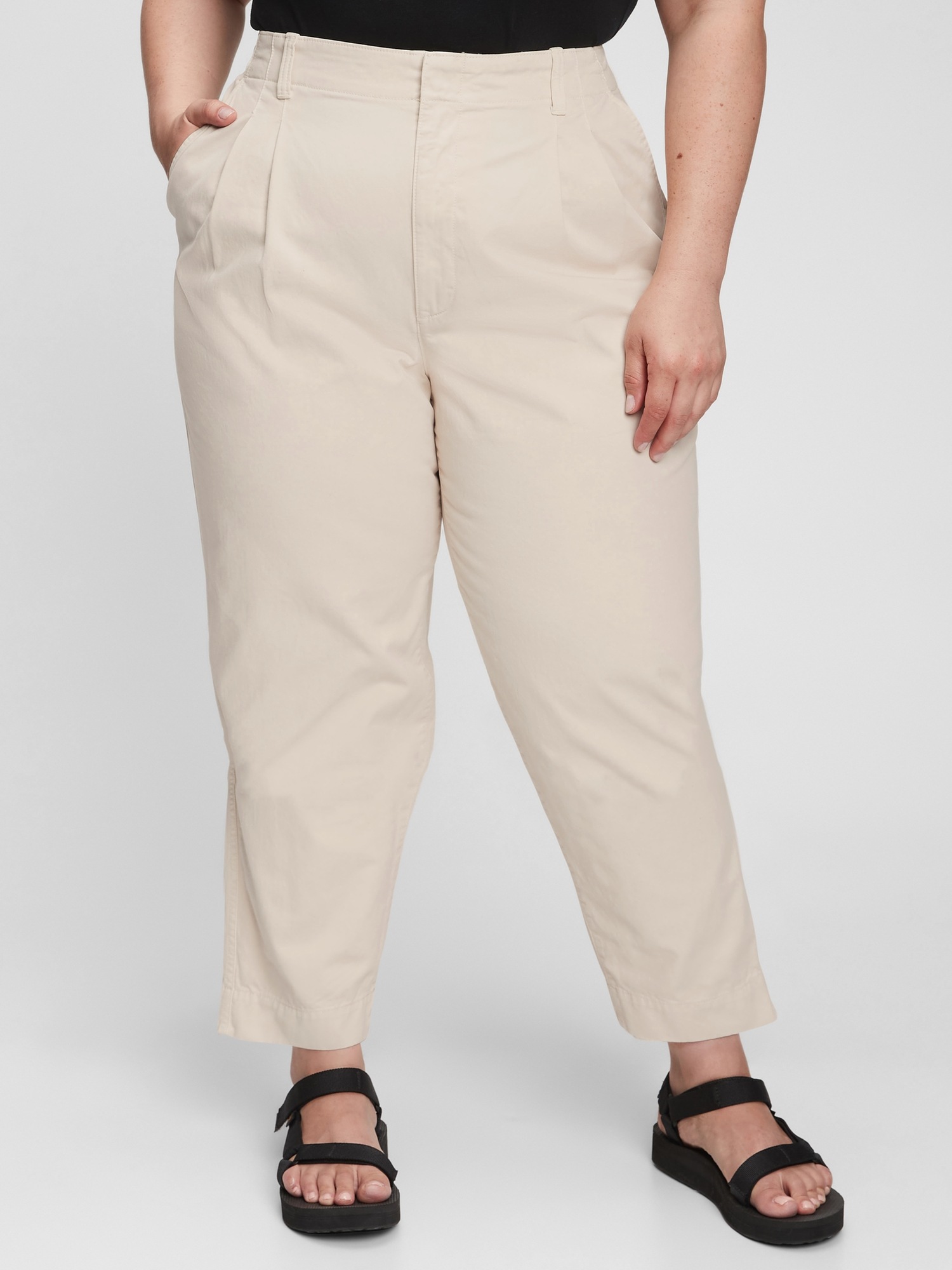 high rise khakis
