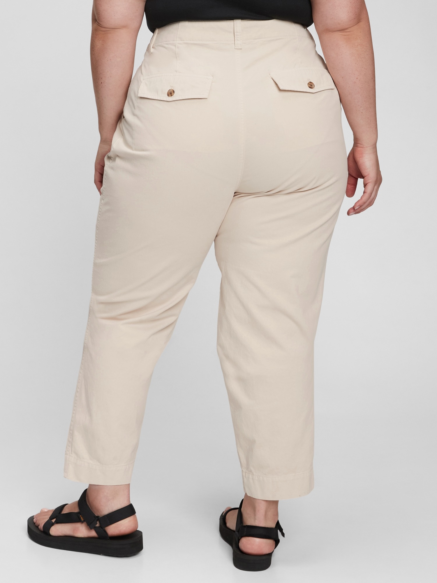 high rise khakis