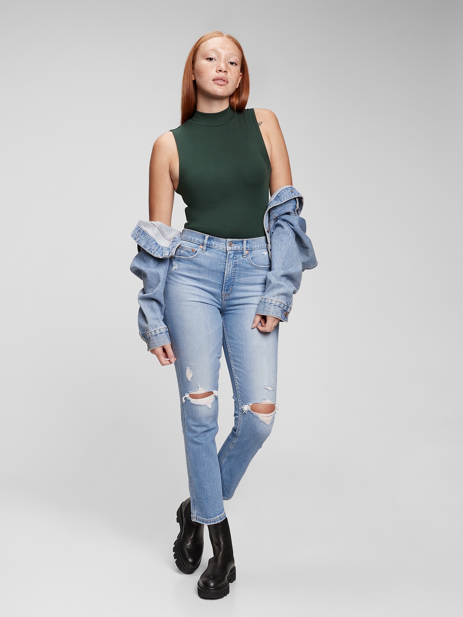 High Rise Vintage Slim Jeans with Washwell | Gap