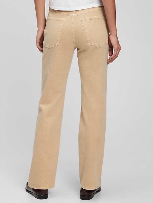 2 of 8 showing, with the color khaki tan of product Mid Rise '90s Loose Jeans with Washwell