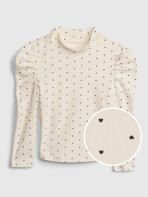 View large product image 1 of 1. Toddler Puff Sleeve Turtleneck Top