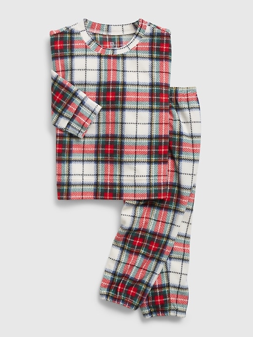 1 of 8 showing, with the color family matching white red plaid of product babyGap Plaid PJ Set
