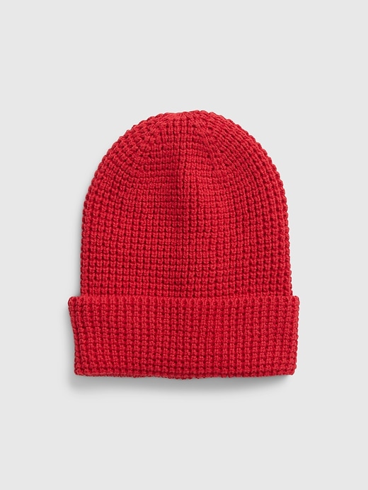 View large product image 1 of 1. Organic Cotton Waffle-Knit Beanie