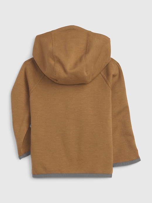 2 of 8 showing, with the color deep camel of product GapFit Baby Fit Tech Hoodie