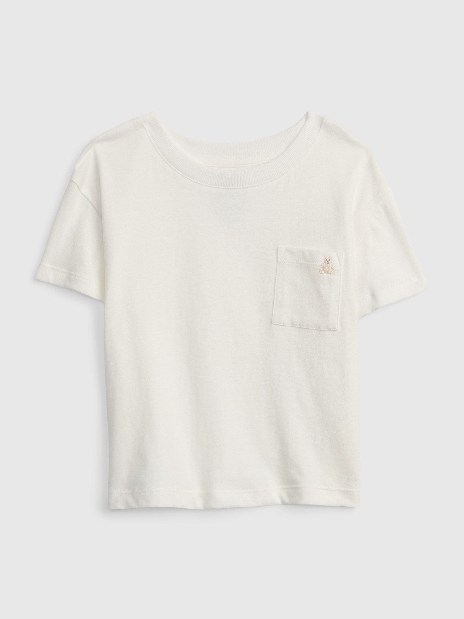 Gap Toddler 100% Organic Cotton Mix and Match Pocket T-Shirt white. 1