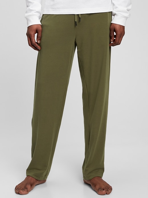 1 of 8 showing, with the color asparagus green of product Adult PJ Pants