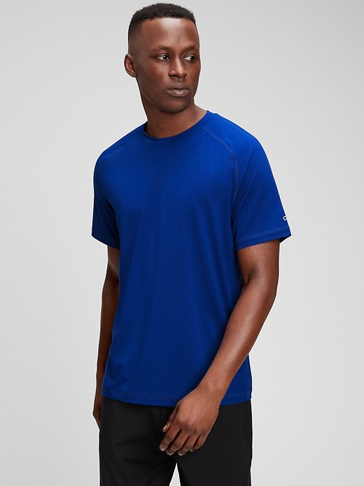 1 of 8 showing, with the color brilliant blue of product GapFit Active T-Shirt