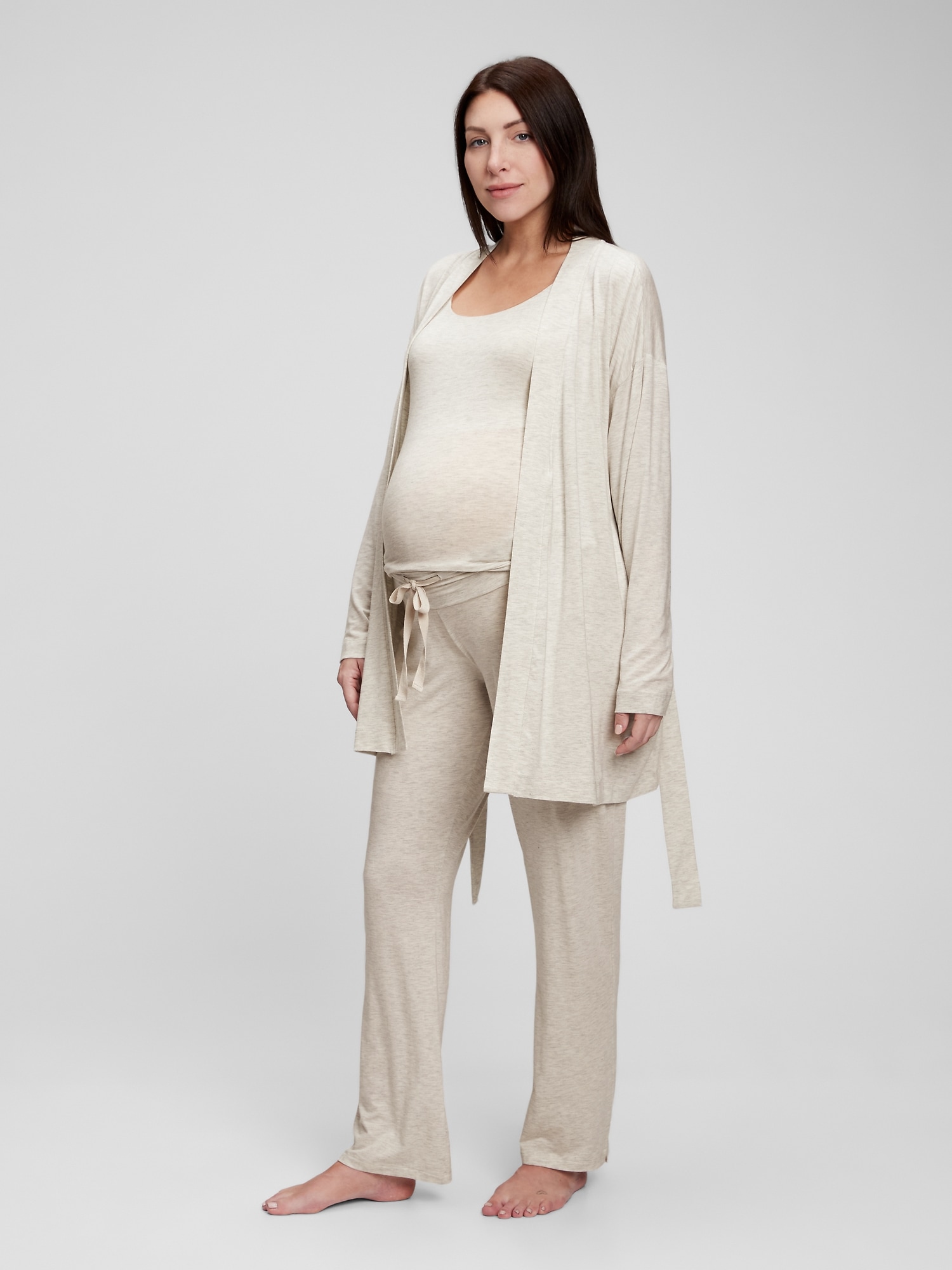 Gap Maternity Modal 3-piece Set In Light Grey