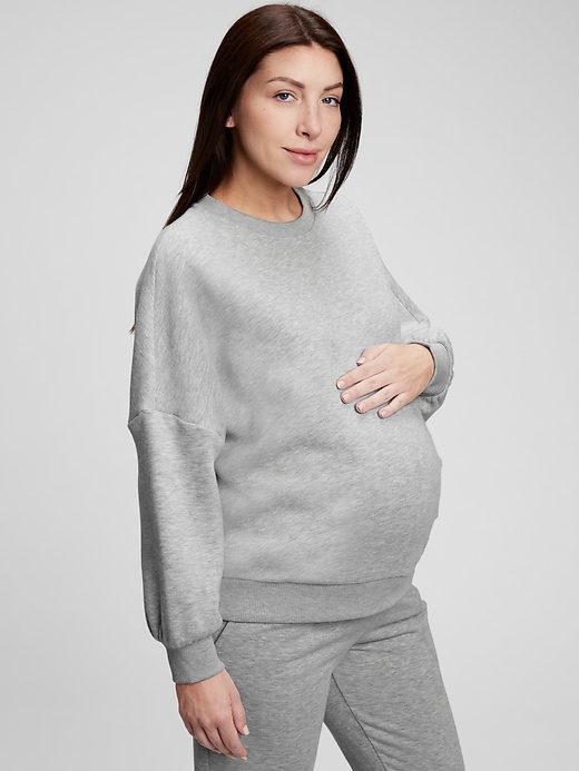 Image number 1 showing, Maternity Crewneck Sweatshirt