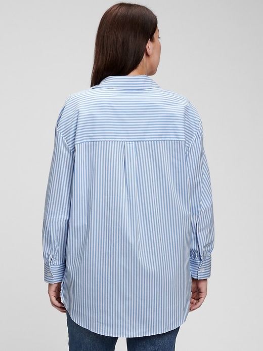 2 of 8 showing, with the color FRESH WHITE of product Maternity Button-Front Shirt