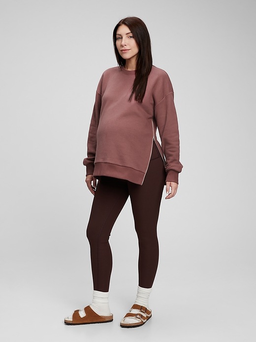 View large product image 1 of 1. Maternity Side-Zip Sweatshirt