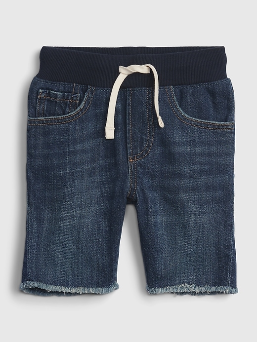 View large product image 1 of 1. Toddler Pull-On Denim Shorts with Washwell