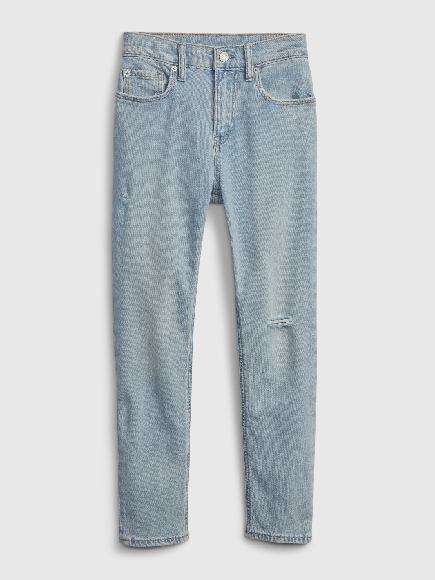 Kids Distressed Easy Taper Jeans with Washwell Gap