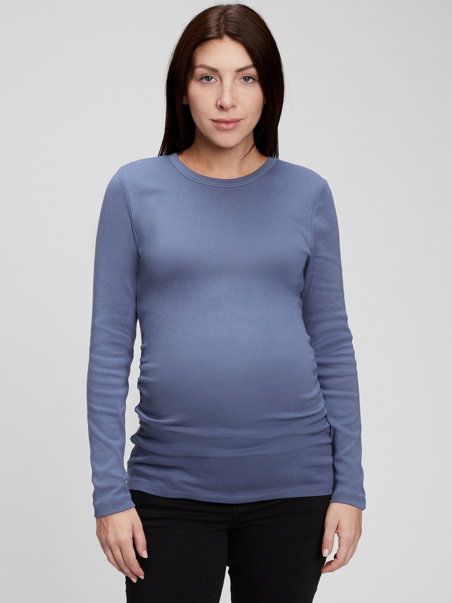 Gap Maternity Modern Crewneck T-shirt In Bainbridge Blue