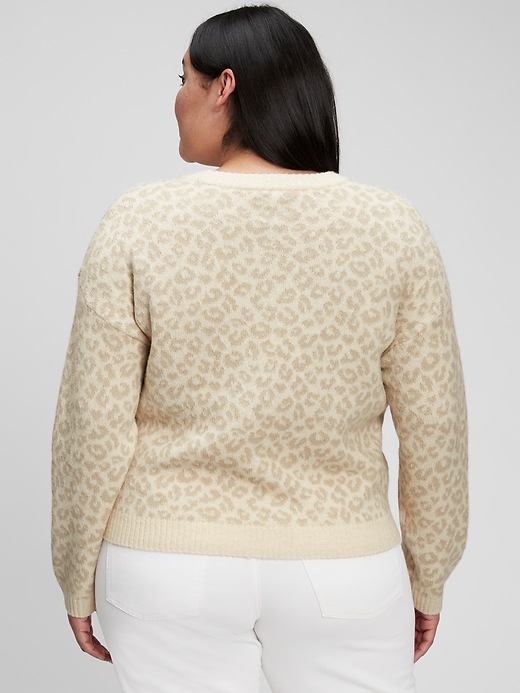 Image number 7 showing, Leopard Print Luxe Crewneck Sweater