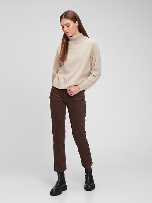 1 of 8 showing, with the color espresso brown of product High Rise Vintage Slim Corduroy With Washwell