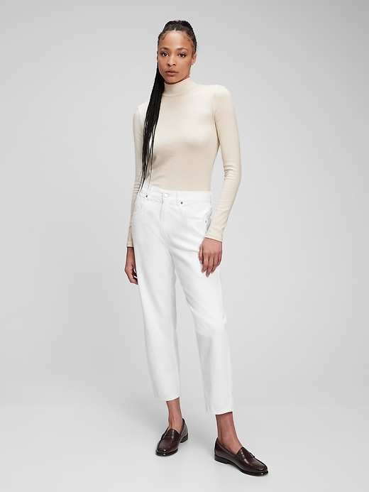 1 of 8 showing, with the color birch beige of product Modern Turtleneck T-Shirt