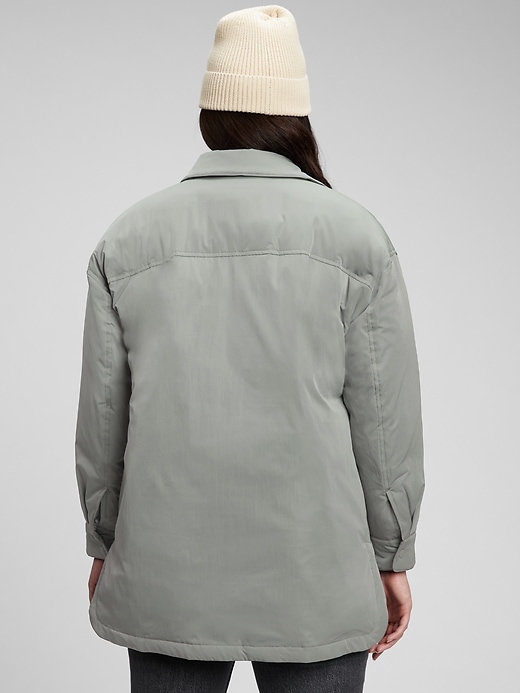 Image number 5 showing, Oversized Recycled Puffer Shirt Jacket 