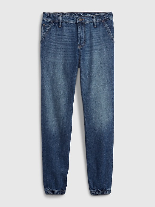 1 of 8 showing, with the color medium wash of product Kids Denim Joggers