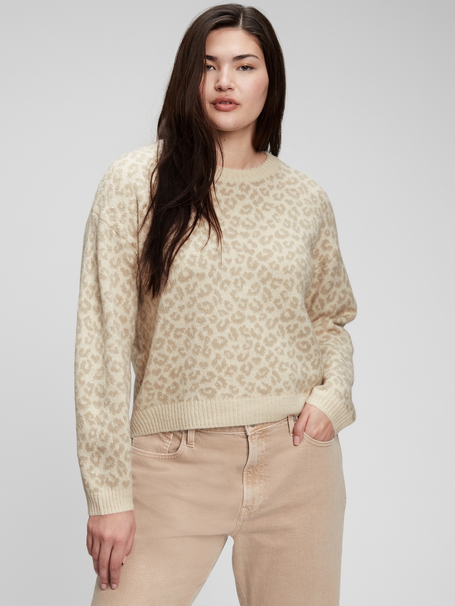 Gap leopard sweater top