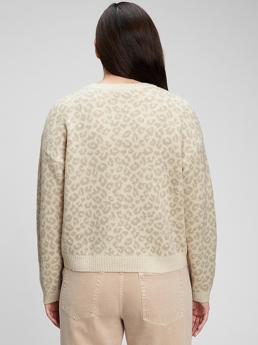 Image number 5 showing, Leopard Print Luxe Crewneck Sweater
