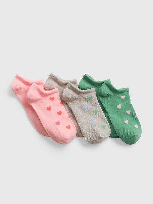 View large product image 1 of 1. Kids Heart Ankle Socks (3-Pack)