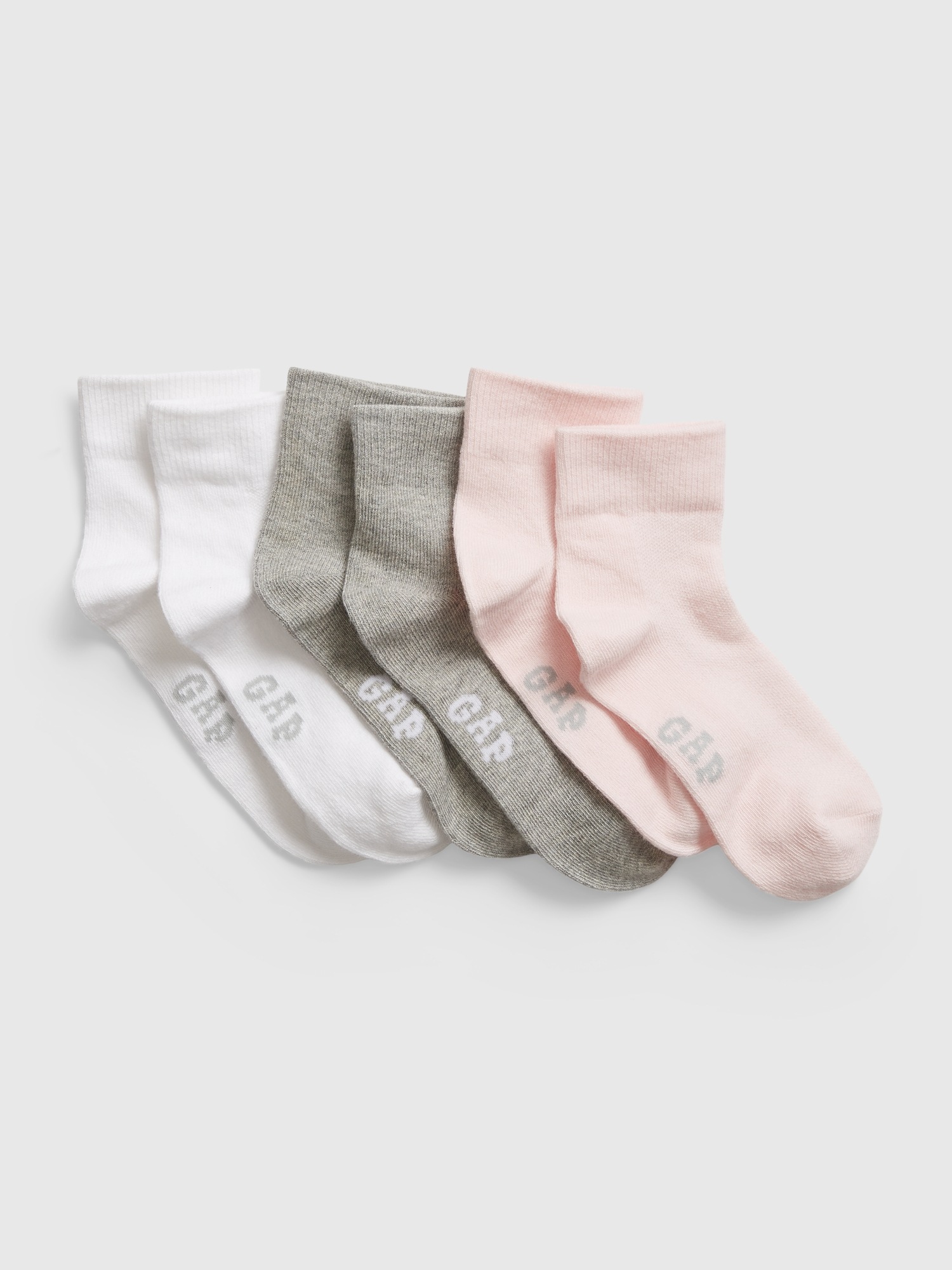 Носки для детей, укороченные, 3 шт. — Gap, цвет: Разноцветный