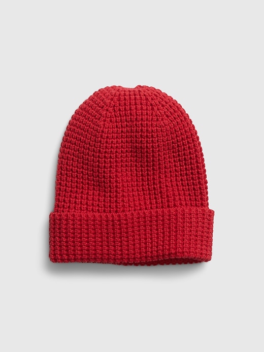1 of 8 showing, with the color modern red of product Kids Waffle Beanie
