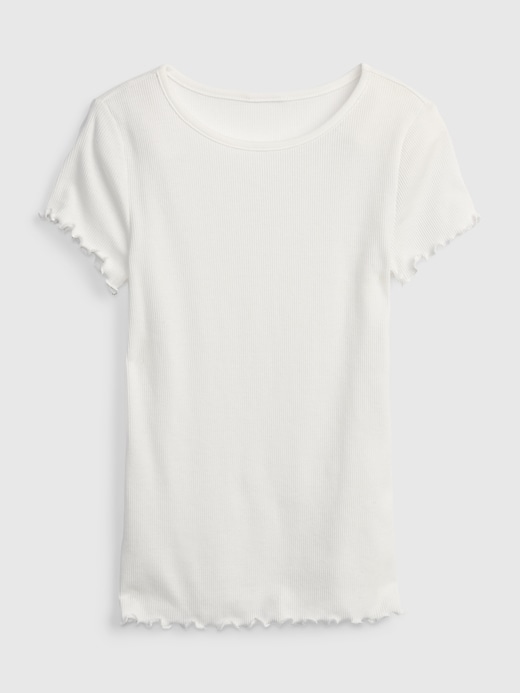 1 of 8 showing, with the color new off white of product Kids Ribbed-Knit T-Shirt