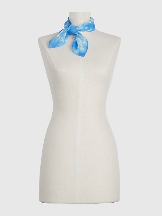 2 of 8 showing, with the color blue tie dye of product 100% Organic Cotton Print Bandana