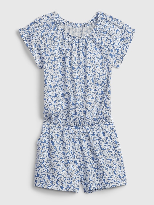 1 of 8 showing, with the color blue floral of product Kids Print Romper