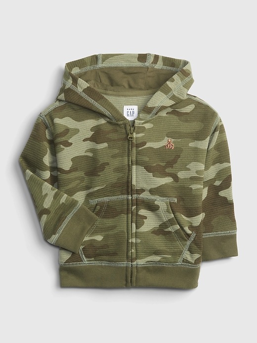 1 of 8 showing, with the color camo of product Baby Ottoman Hoodie