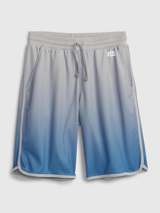 1 of 8 showing, with the color light blue of product GapFit Kids Mesh Pull-On Shorts