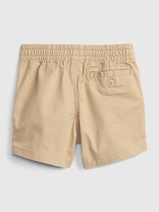 2 of 8 showing, with the color new sand khaki of product Baby Pull-On Chino Shorts
