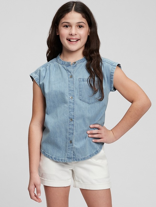 Image number 2 showing, Kids Relaxed Denim Shirt