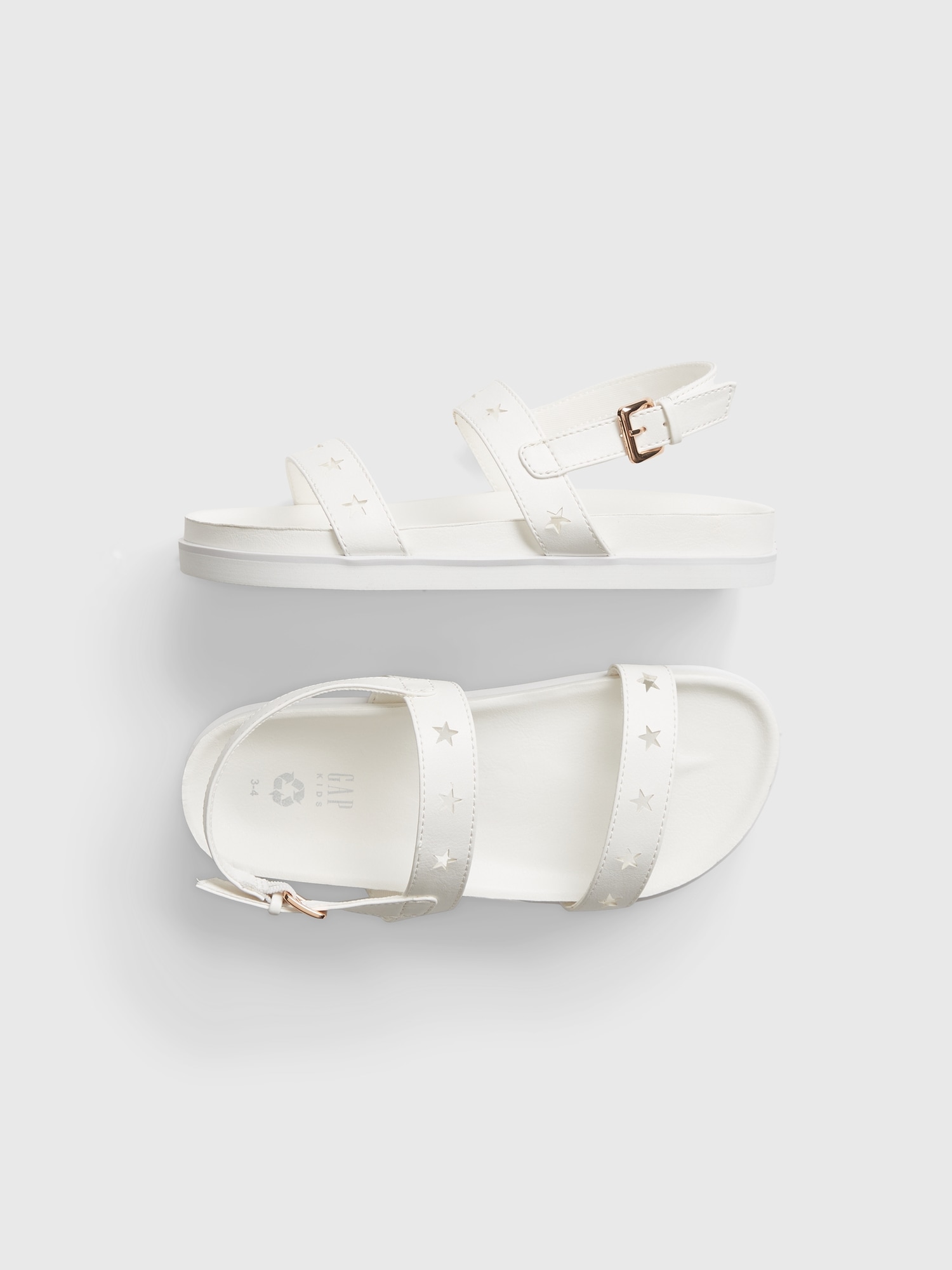 Gap Kids Two Strap Sandals white. 1