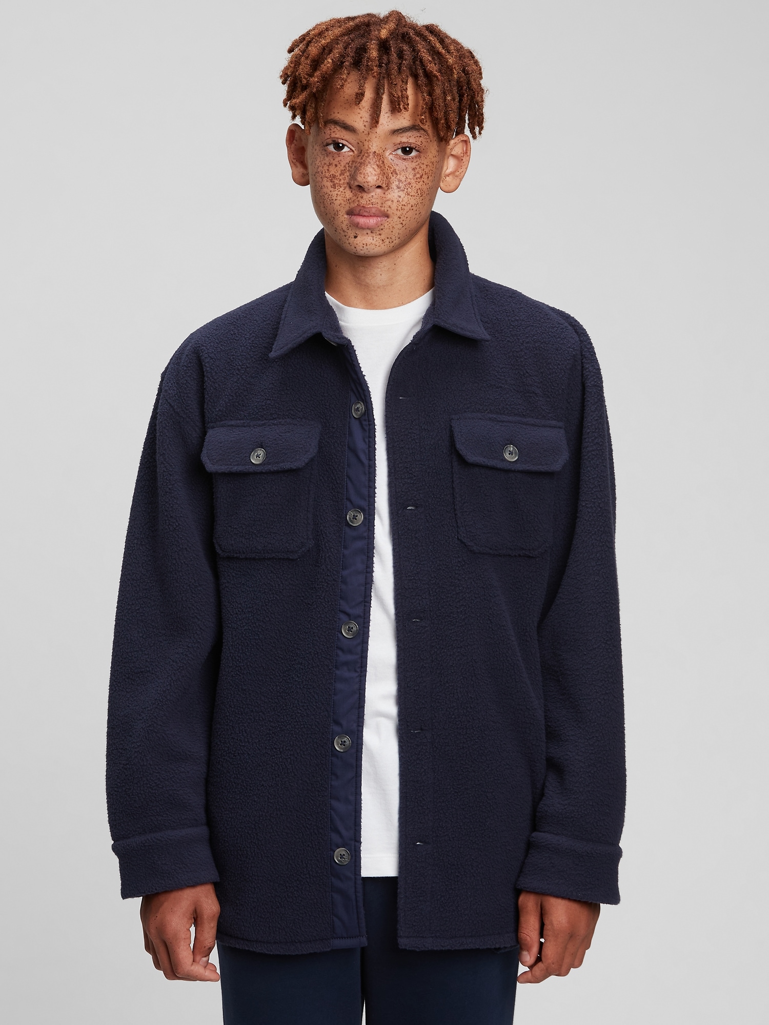 Teen Sherpa Shirt Jacket | Gap