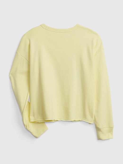 Image number 3 showing, GapKids x Lauren Martin Graphic Cutoff Crewneck Sweatshirt