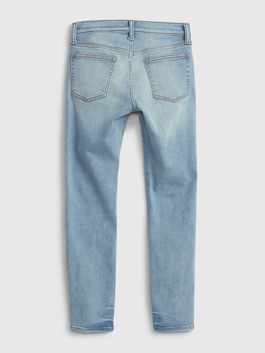 Image number 3 showing, Kids Distressed Skinny Jeans with Washwell