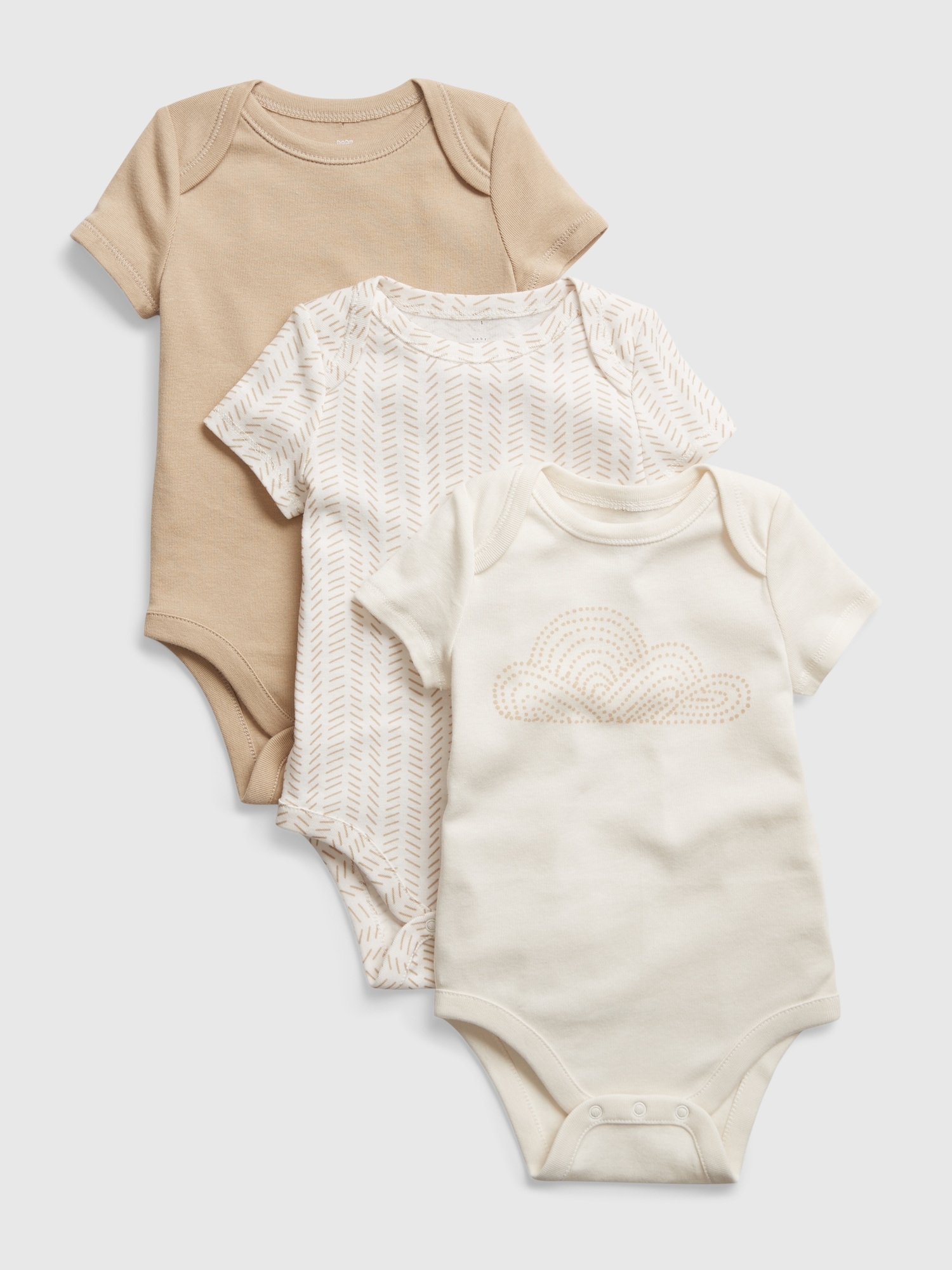 Baby 100 Organic Cotton Bodysuit (3Pack) Gap